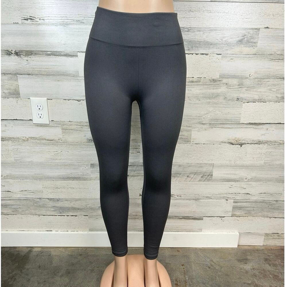 MNY Marc New York Performance Ribbed Compression Leggings Women’s Medium Gray